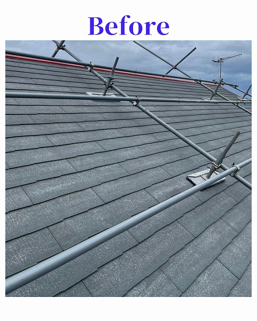 スレート屋根　神戸市西区　before