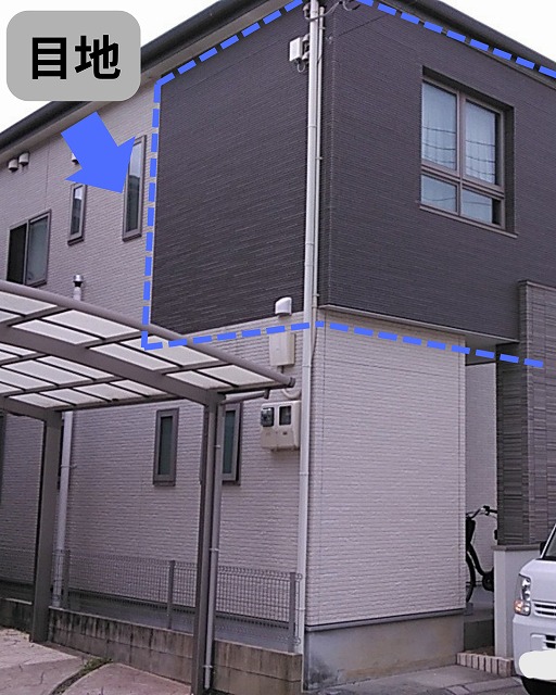 外壁　目地　アクセントカラー