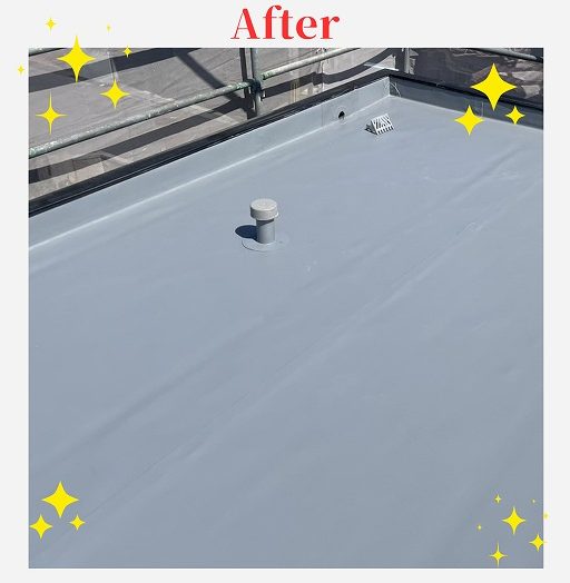 アフター　陸屋根　防水工事　