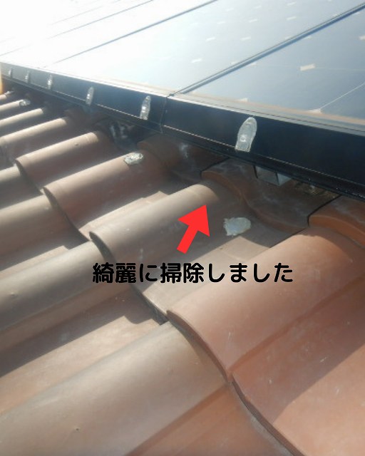 【明石市】鳩除けネットを付けているのに再発！？太陽光パネル下の鳩被害を再施工で完全対策